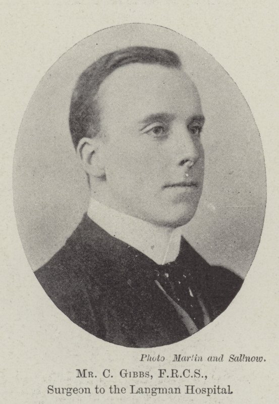 Mr C Gibbs, FRCS, kirurg till Langman Hospital av English Photographer