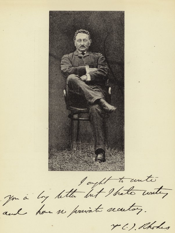 Cecil J Rhodes, Kapkolonins premiärminister av English Photographer