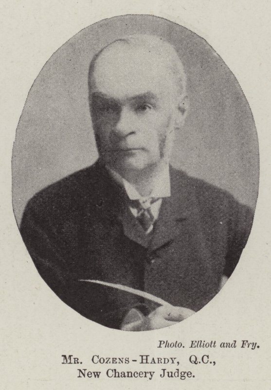 Mr Cozens-Hardy, QC, ny kanslidomare av English Photographer