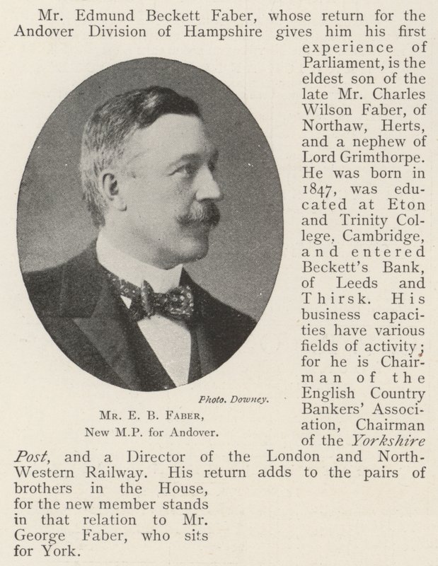 Mr E B Faber, ny parlamentsledamot för Andover av English Photographer