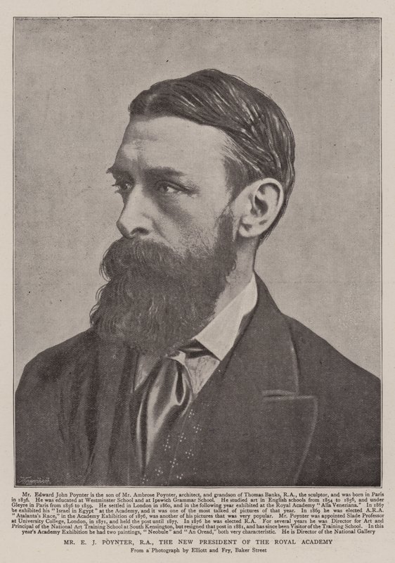 Mr E J Poynter, RA, den nya presidenten för Royal Academy av English Photographer