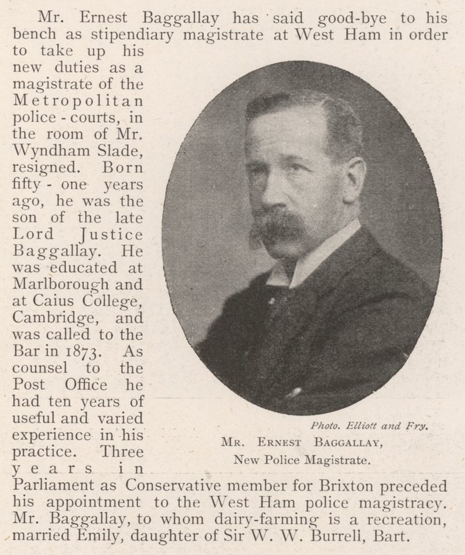 Mr Ernest Baggallay, ny polisdomare av English Photographer