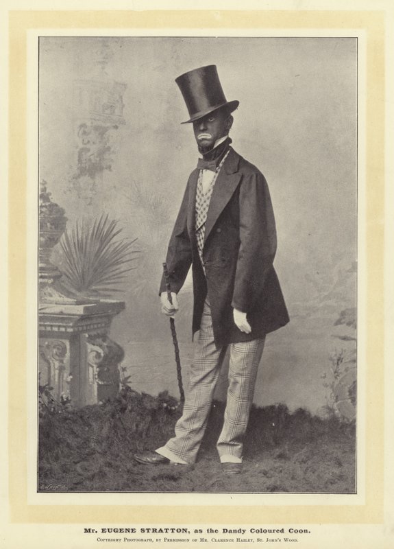 Mr Eugene Stratton, som Dandy Coloured Coon av English Photographer