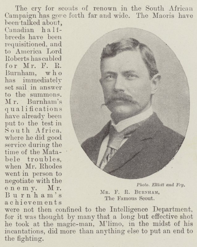 Mr F R Burnham, den berömda scouten av English Photographer