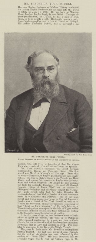 Mr Frederick York Powell, Regius professor i modern historia vid University of Oxford av English Photographer