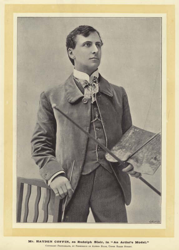 Mr Hayden Coffin, som Rudolph Blair, i An Artists Model av English Photographer