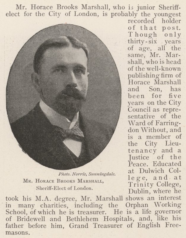 Mr Horace Brooks Marshall, tillträdande sheriff i London av English Photographer