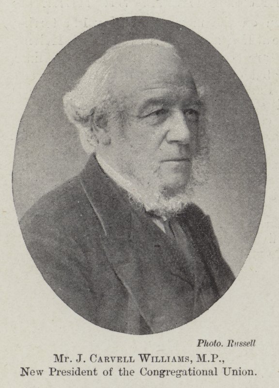 Mr J Carvell Williams, MP, ny ordförande för Congregational Union av English Photographer