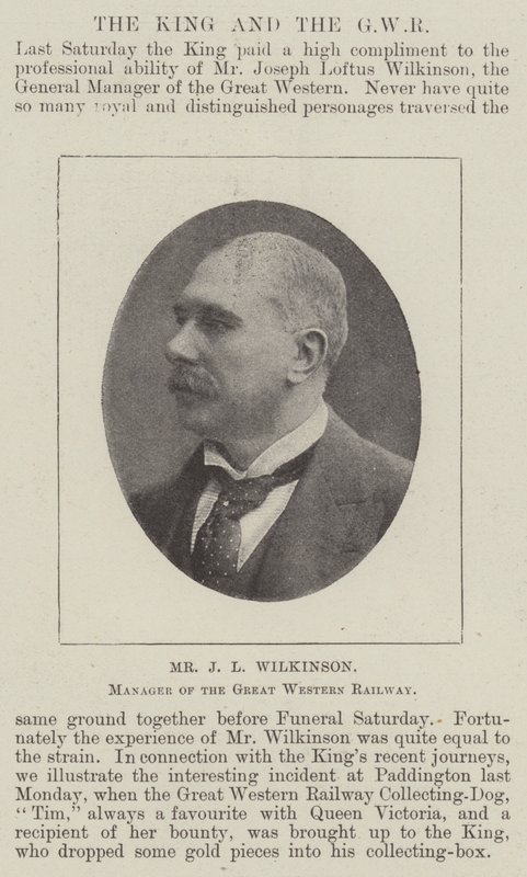 Mr J L Wilkinson, chef för Great Western Railway av English Photographer
