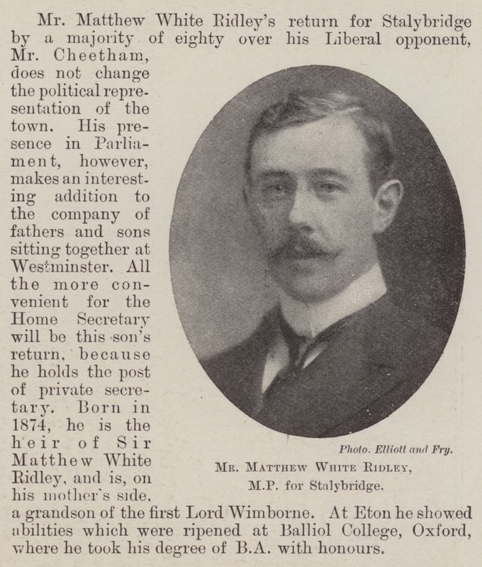 Matthew White Ridley, MP för Stalybridge av English Photographer