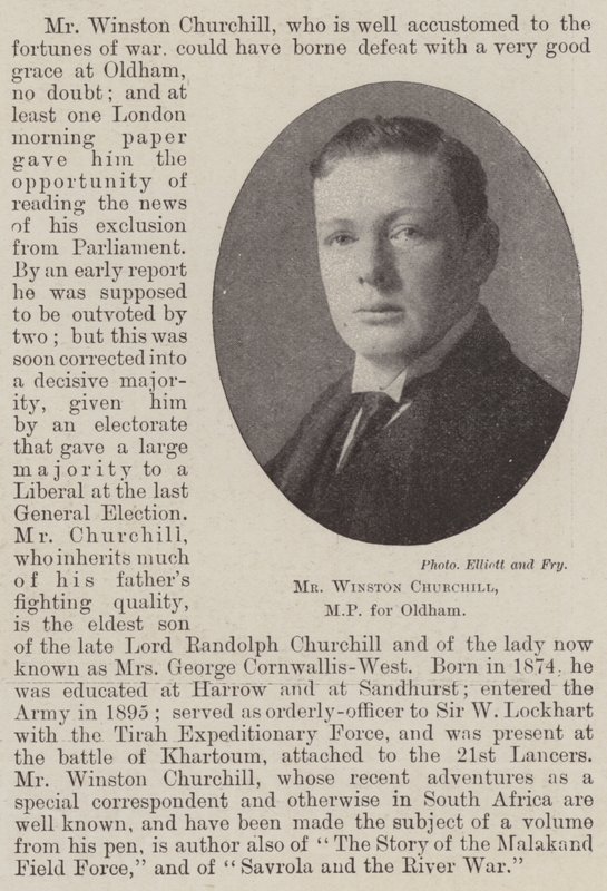 Mr Winston Churchill, MP för Oldham av English Photographer