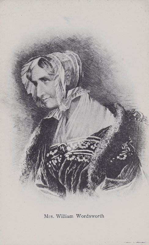 Mrs William Wordsworth, poetens fru (s/v foto) av English Photographer