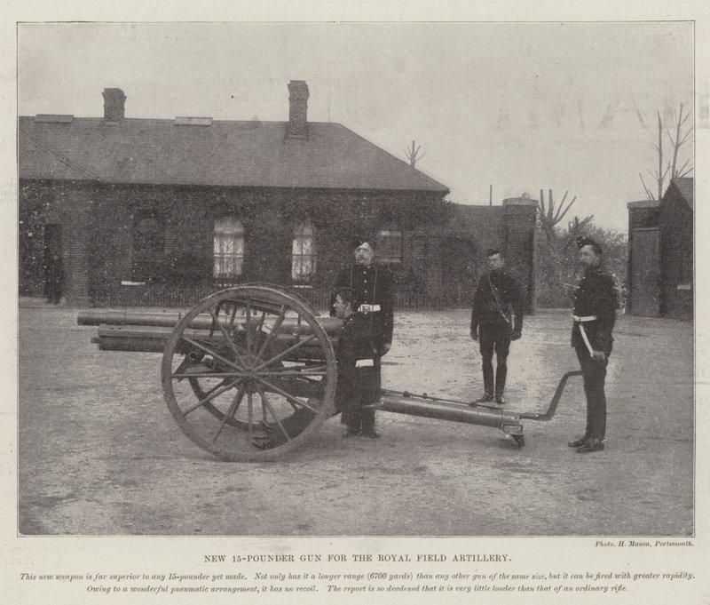 Ny 15-pundspistol för Royal Field Artillery av English Photographer