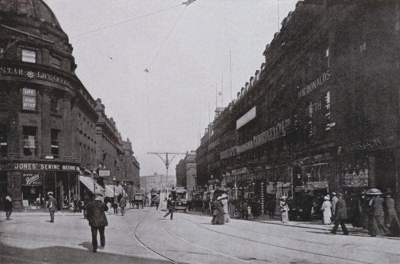 Newcastle, Market Street (s/v foto) av English Photographer