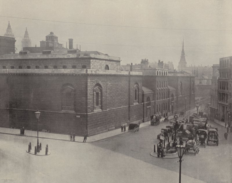 Newgate-fängelset (svartvitt foto) av English Photographer
