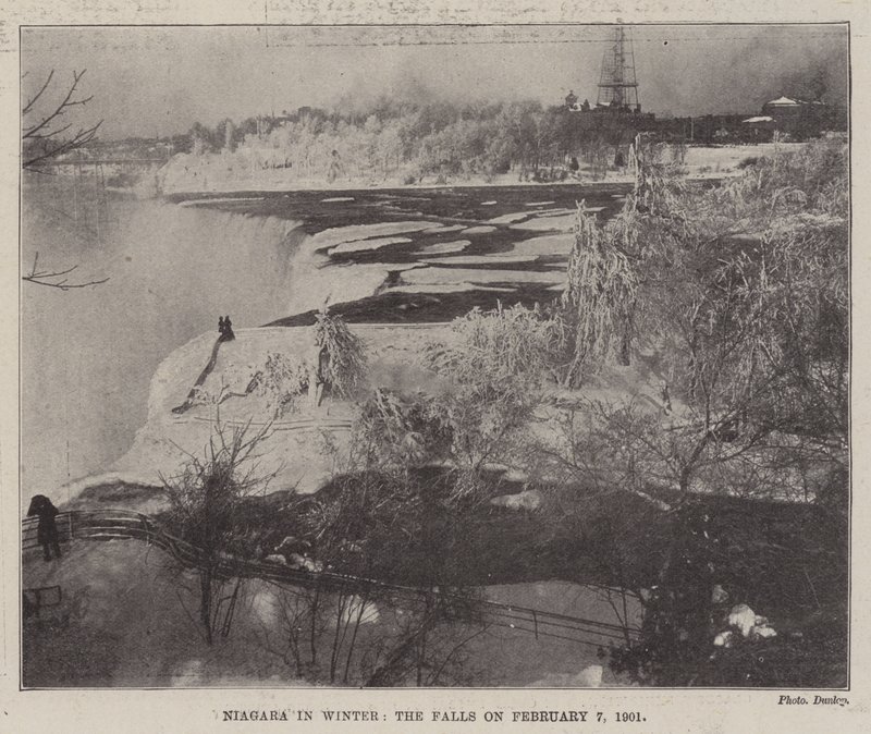 Niagara in Winter, the Falls den 7 februari 1901 av English Photographer