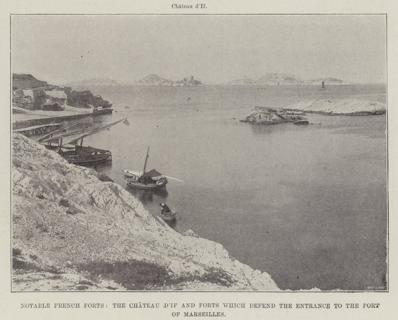 Anmärkningsvärda franska fort, Chateau dIf och forten som försvarar ingången till Marseilles hamn av English Photographer