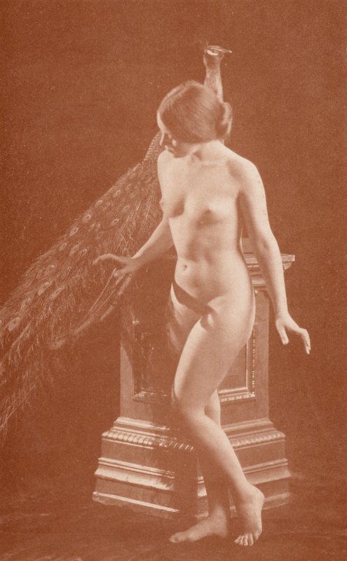 Nudistkonst: The Peacock (svartvitt foto) av English Photographer