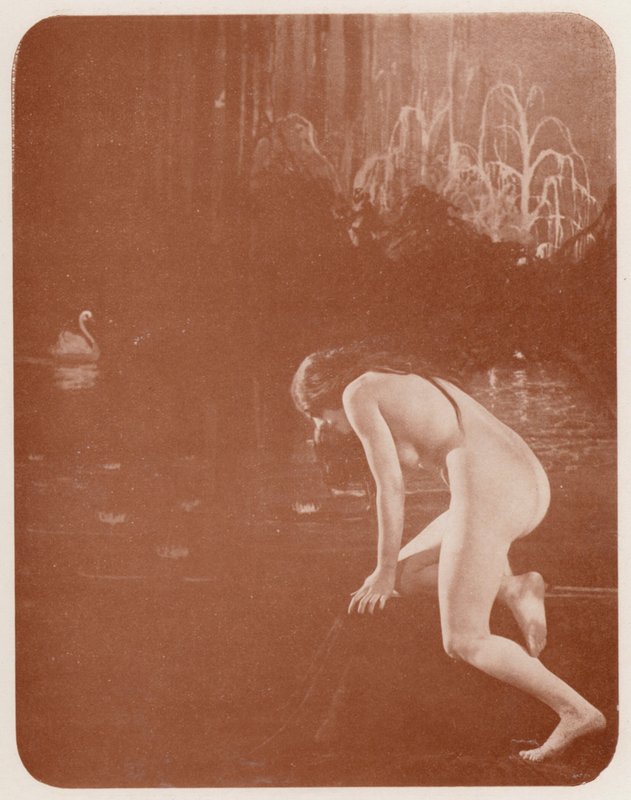 Nudistkonst: Näckrosor (svartvitt foto) av English Photographer