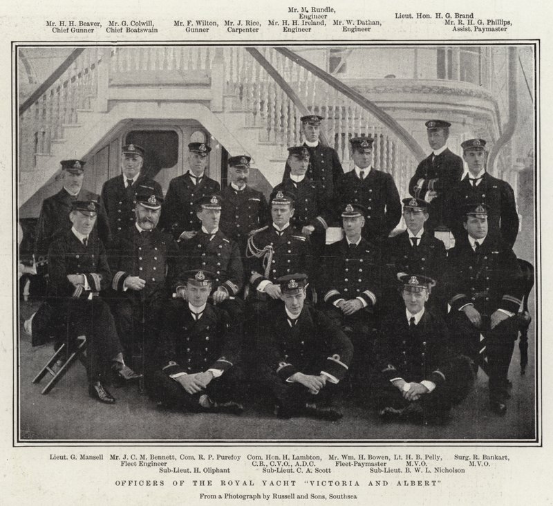 Officerare på Royal Yacht Victoria and Albert av English Photographer