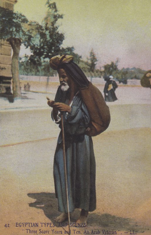 Gammal arabisk man, Egypten (färgfoto) av English Photographer