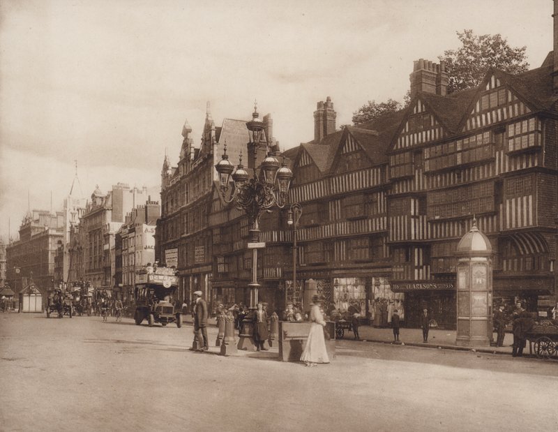 Gamla hus, Holborn, London (svartvitt foto) av English Photographer