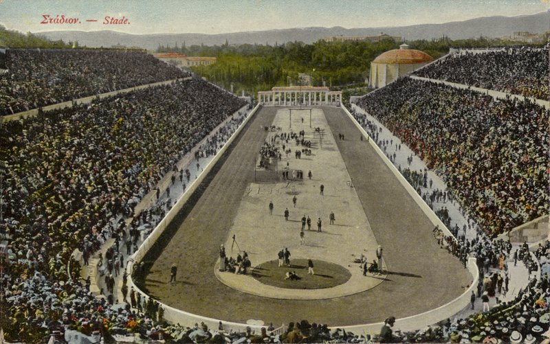 Olympiastadion, Aten, Grekland (färgat foto) av English Photographer
