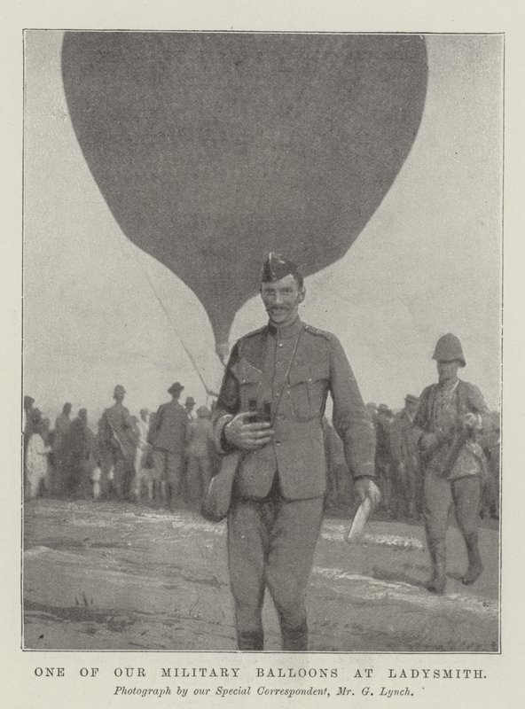 En av våra militära ballonger på Ladysmith av English Photographer