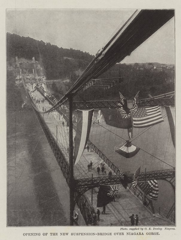 Öppnande av den nya hängbron över Niagara Gorge av English Photographer