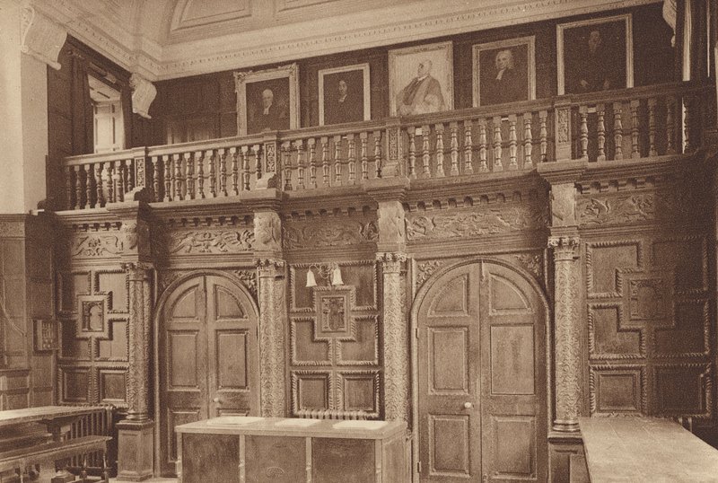 Oxford: Jesus College, The Hall Screen, ca 1610 (svartvitt foto) av English Photographer