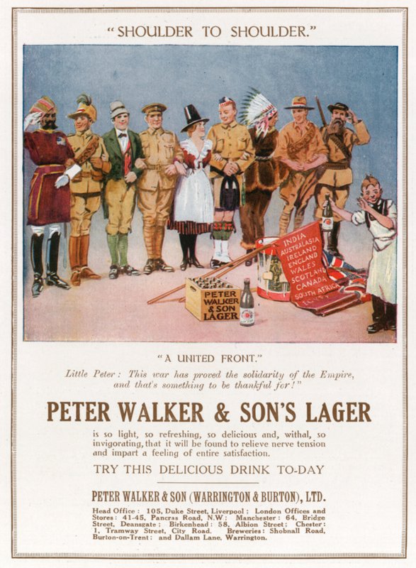 Peter Walkers och Sons läger. Annons av English Photographer