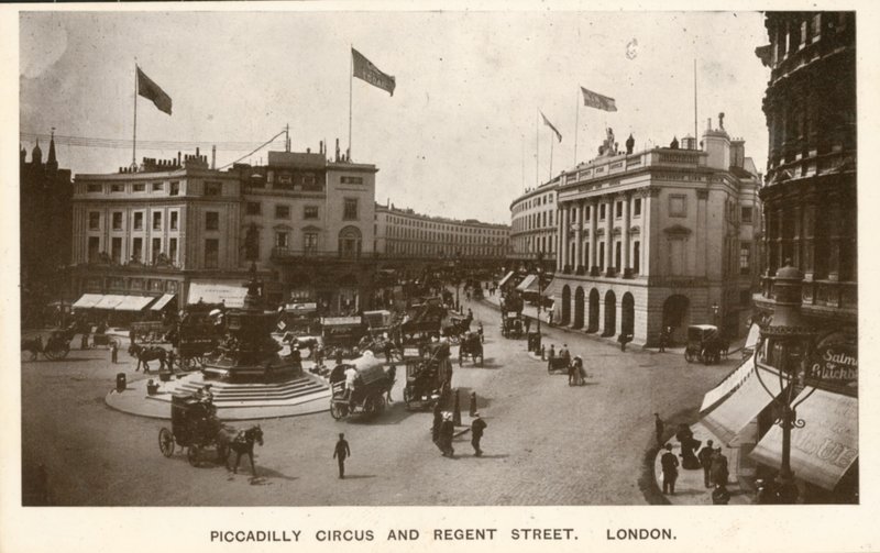 Piccadilly Circus och Regent Street, London av English Photographer