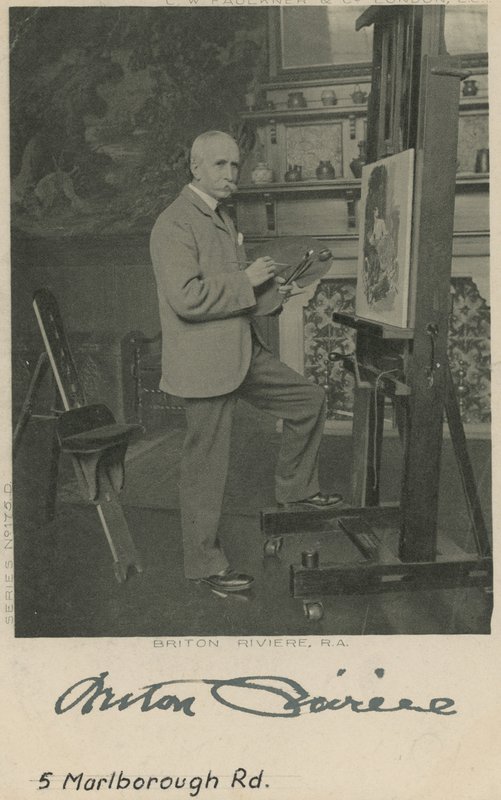 Porträtt av britten Riviere av English Photographer