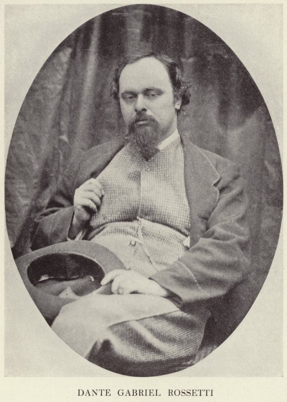 Porträtt av Dante Gabriel Rossetti av English Photographer