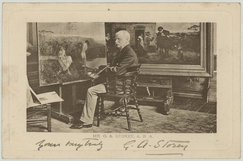 Porträtt av G A Storey av English Photographer
