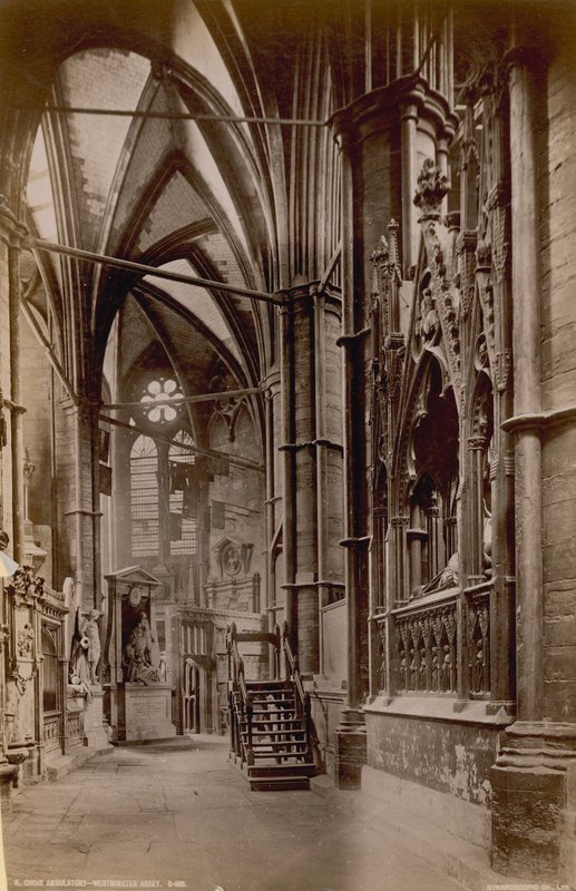 Vykort med en bild av Choir Ambulatory i Westminster Abbey av English Photographer