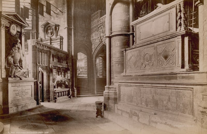 Vykort med en bild av Choir Ambulatory i Westminster Abbey av English Photographer