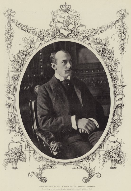 Prins Adolf av Teck, gift med Lady Margaret Grosvenor av English Photographer