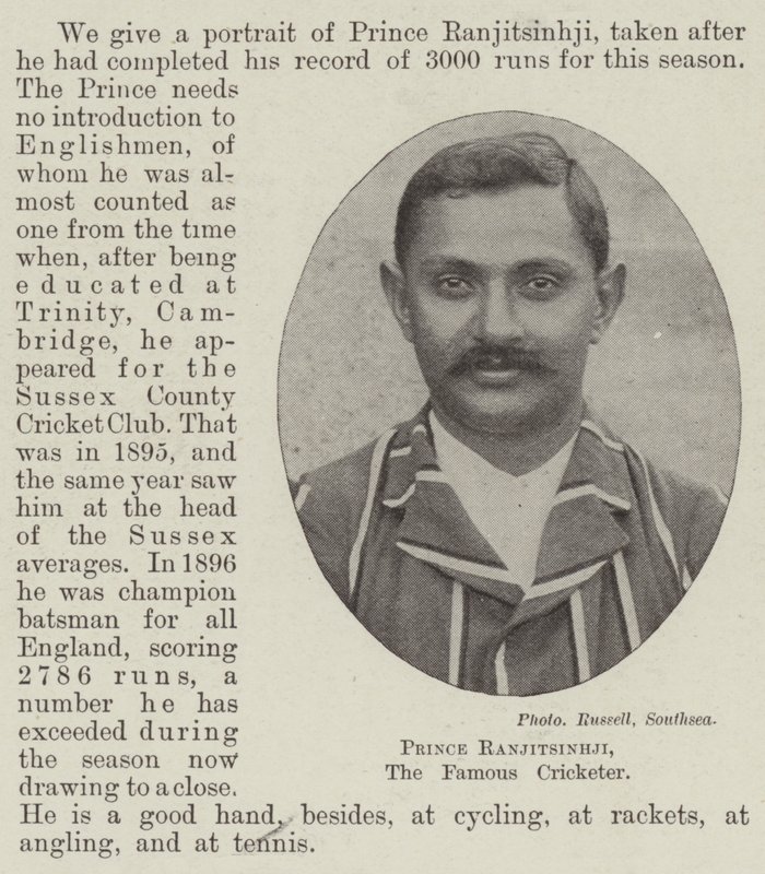 Prins Ranjitsinhji, den berömda cricketspelaren av English Photographer