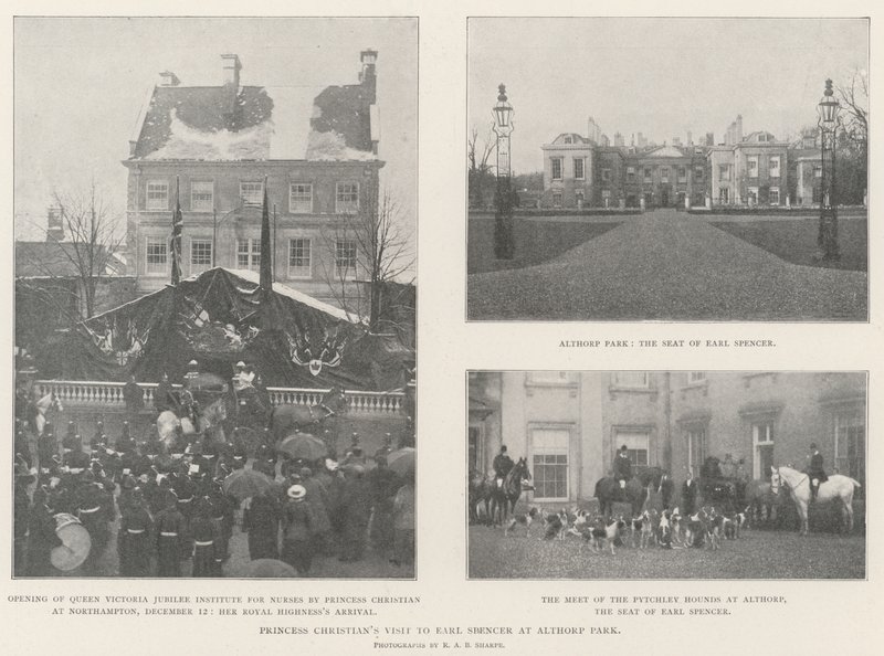 Princess Christians besök hos Earl Spencer i Althorp Park av English Photographer
