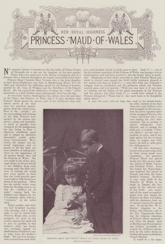 Prinsessan Maud och prins George av Wales (hertig av York) av English Photographer