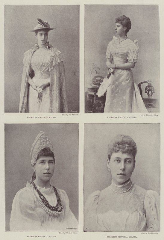 Prinsessan Victoria Melita av Saxe Coburg och Gotha av English Photographer