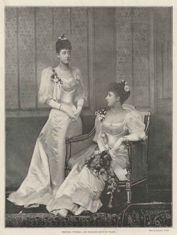 Prinsessan Victoria och prinsessan Maud av Wales av English Photographer