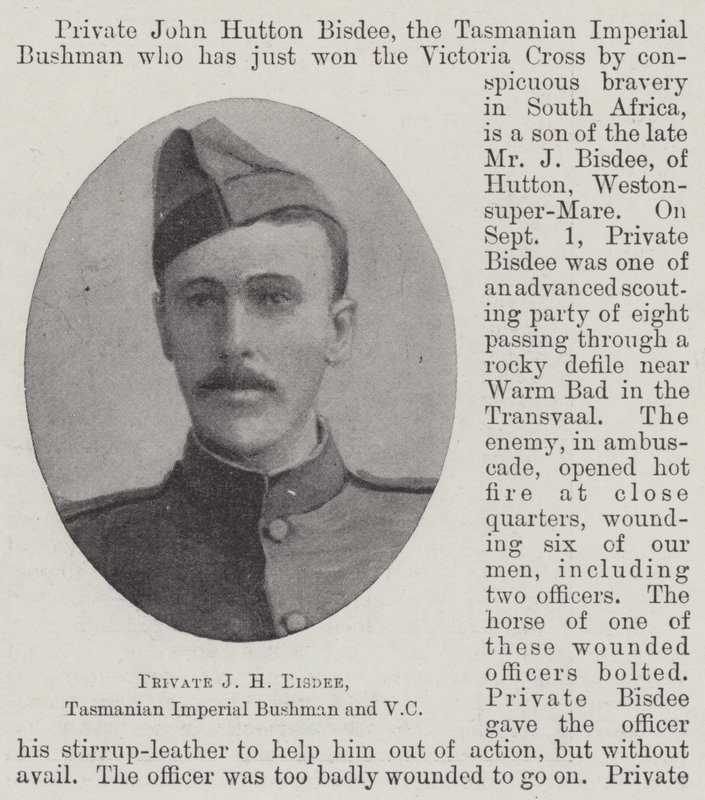 Menig J H Bisdee, Tasmanian Imperial Bushman och VC av English Photographer