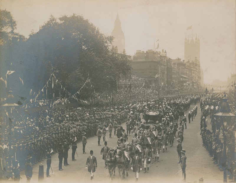 Procession för kröningen av kung Edward VII av English Photographer