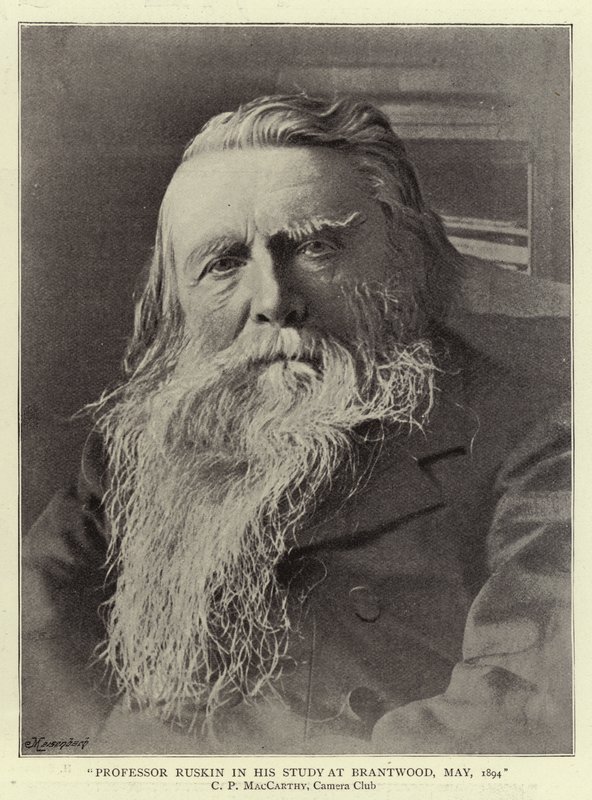 Professor Ruskin i sin studie i Brantwood, maj 1894 av English Photographer