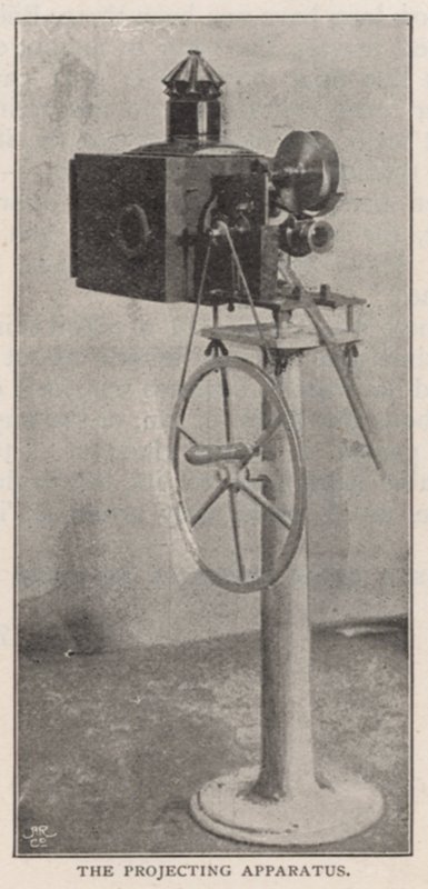 Projektionsapparat som används av R W Paul, uppfinnare av Kinetoscope av English Photographer