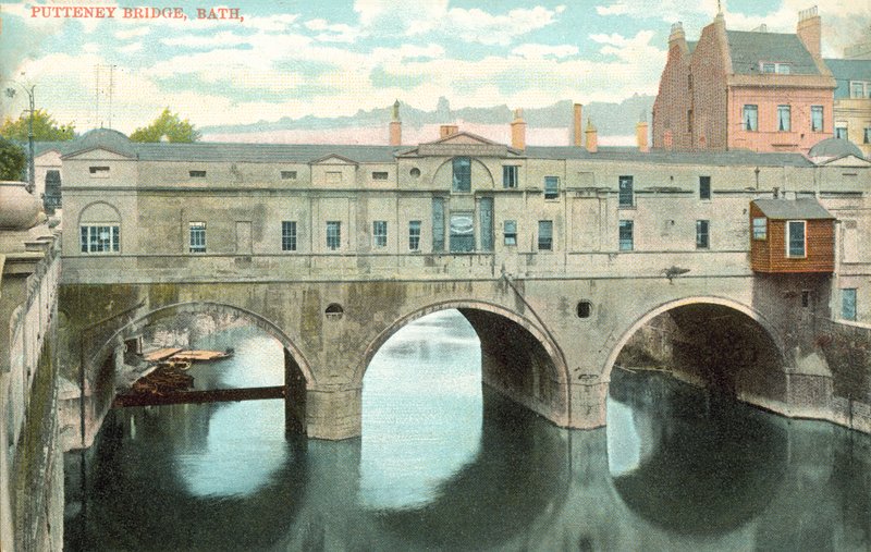 Pulteney Bridge, Bath, Somerset (färgat foto) av English Photographer