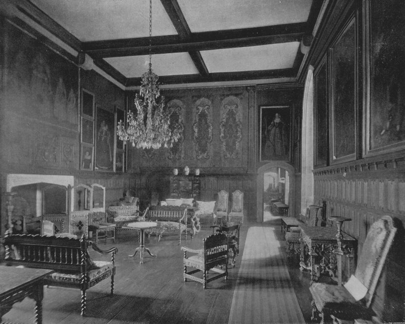 Queen Elizabeths rum på Penshurst Place (s/v foto) av English Photographer