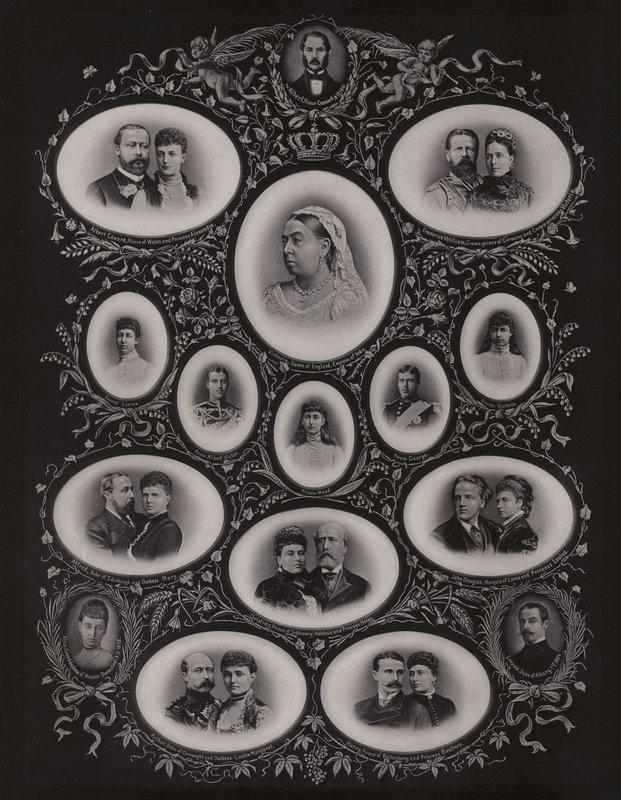 Drottning Victoria och hennes familj av English Photographer